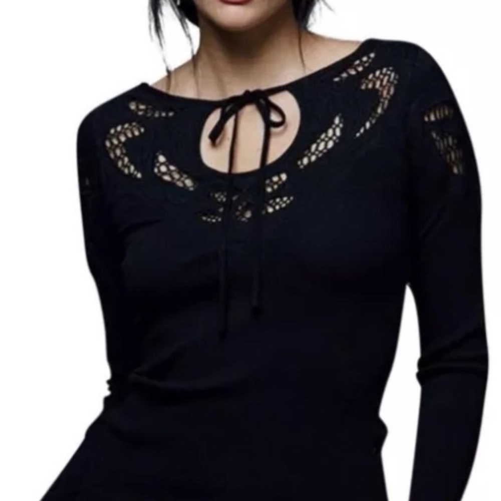 Free People Ribbed Embellished Top